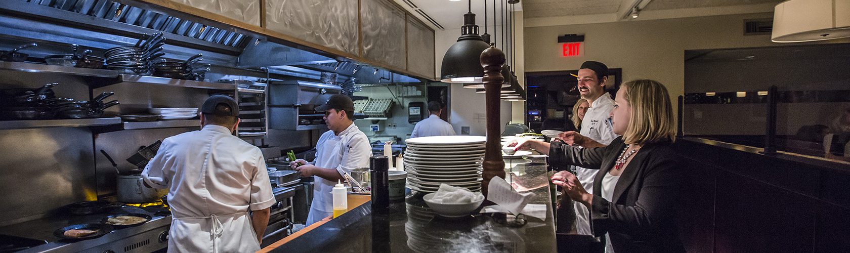 view of restaurant kitchen